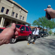 A still from body camera footage showing a police shooting in San Diego. (Image: AP)